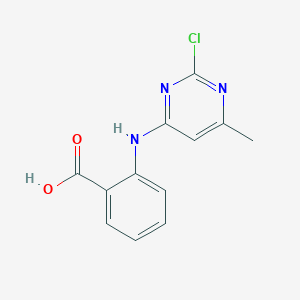 molecular formula C12H10ClN3O2 B7904341 2-[(2-Chloro-6-methyl-4-pyrimidinyl)amino]benzoic acid CAS No. 31185-81-6
