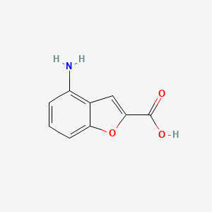 molecular formula C9H7NO3 B7904372 4-Aminobenzofuran-2-carboxylic acid 