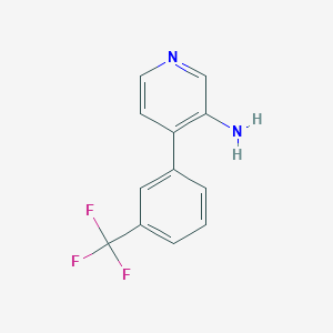 molecular formula C12H9F3N2 B7904402 4-[3-(Trifluoromethyl)phenyl]pyridin-3-amine 