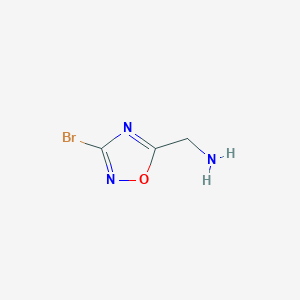 molecular formula C3H4BrN3O B7904415 C-(3-Bromo-[1,2,4]oxadiazol-5-yl)-methylamine 