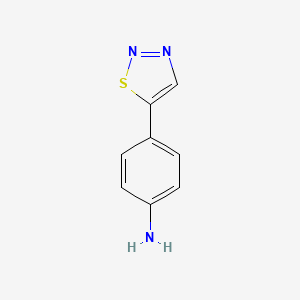 molecular formula C8H7N3S B7904416 4-(1,2,3-Thiadiazol-5-yl)aniline 