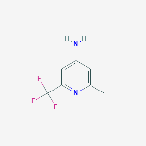 molecular formula C7H7F3N2 B7904435 4-Amino-6-methyl-2-(trifluoromethyl)pyridine 