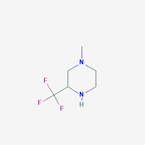 molecular formula C6H11F3N2 B7904462 1-Methyl-3-(trifluoromethyl)piperazine 