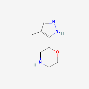 molecular formula C8H13N3O B7904491 2-(4-Methyl-1H-pyrazol-3-YL)morpholine 