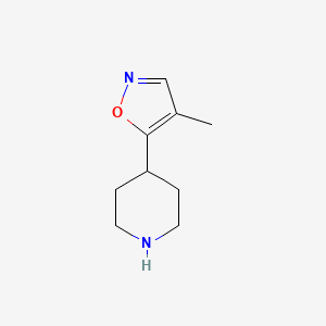 molecular formula C9H14N2O B7904503 4-(4-Methyl-1,2-oxazol-5-yl)piperidine 