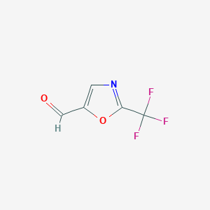 molecular formula C5H2F3NO2 B7904509 2-(Trifluoromethyl)oxazole-5-carbaldehyde 