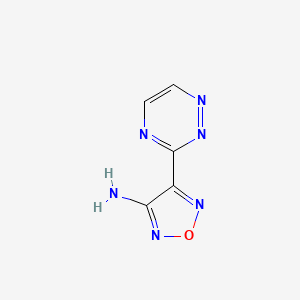 molecular formula C5H4N6O B7904527 1,2,5-Oxadiazol-3-amine, 4-(1,2,4-triazin-3-yl)- 