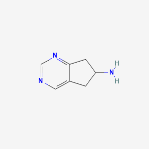 molecular formula C7H9N3 B7904659 6,7-dihydro-5H-cyclopenta[d]pyrimidin-6-amine 