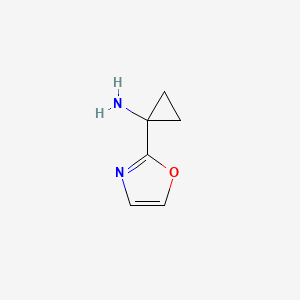 molecular formula C6H8N2O B7904693 1-Oxazol-2-yl-cyclopropylamine 