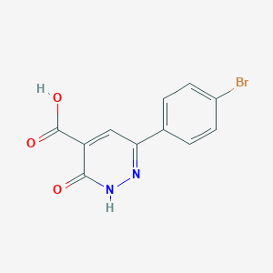 molecular formula C11H7BrN2O3 B7904724 3-(4-bromophenyl)-6-oxo-1H-pyridazine-5-carboxylic acid 