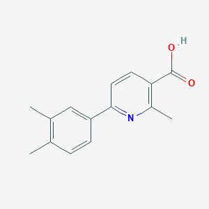 molecular formula C15H15NO2 B7904732 6-(3,4-Dimethylphenyl)-2-methylpyridine-3-carboxylic acid 