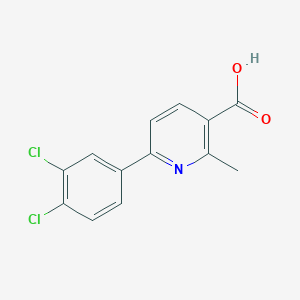 molecular formula C13H9Cl2NO2 B7904740 6-(3,4-Dichlorophenyl)-2-methylpyridine-3-carboxylic acid 