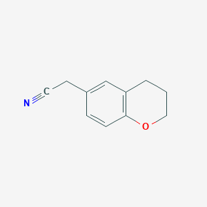 molecular formula C11H11NO B7904793 2-(3,4-dihydro-2H-1-benzopyran-6-yl)acetonitrile 