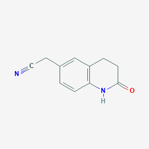 2-(2-oxo-3,4-dihydro-1H-quinolin-6-yl)acetonitrile