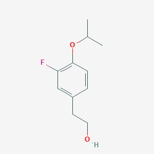 molecular formula C11H15FO2 B7904814 2-(3-Fluoro-4-isopropoxyphenyl)ethanol 