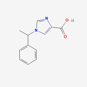 molecular formula C12H12N2O2 B7904858 1-(1-Phenylethyl)-1H-imidazole-4-carboxylic acid 