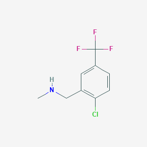 molecular formula C9H9ClF3N B7904859 N-(2-chloro-5-trifluoromethylbenzyl)-N-methylamine 