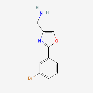 molecular formula C10H9BrN2O B7904893 (2-(3-Bromophenyl)oxazol-4-YL)methanamine 