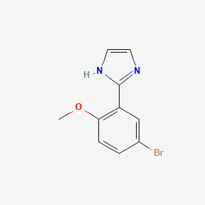 molecular formula C10H9BrN2O B7904899 2-(5-Bromo-2-methoxyphenyl)imidazole 