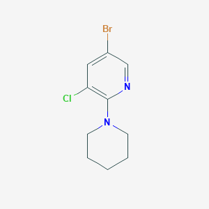 molecular formula C10H12BrClN2 B7904923 5-Bromo-3-chloro-2-(piperidin-1-yl)pyridine 