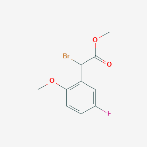 molecular formula C10H10BrFO3 B7904930 Methyl 2-bromo-2-(5-fluoro-2-methoxyphenyl)acetate 