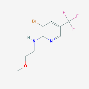molecular formula C9H10BrF3N2O B7904981 3-Bromo-N-(2-methoxyethyl)-5-(trifluoromethyl)pyridin-2-amine 