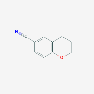 molecular formula C10H9NO B7904989 3,4-Dihydro-2H-1-benzopyran-6-carbonitrile 