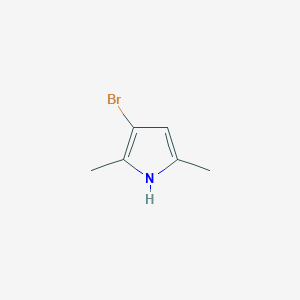 molecular formula C6H8BrN B7904990 3-bromo-2,5-dimethyl-1H-pyrrole 