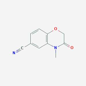 molecular formula C10H8N2O2 B7905015 4-Methyl-3-oxo-3,4-dihydro-2H-benzo[b][1,4]oxazine-6-carbonitrile 