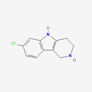 molecular formula C11H11ClN2 B7905043 7-Chloro-2,3,4,5-tetrahydro-1H-pyrido[4,3-b]indole 