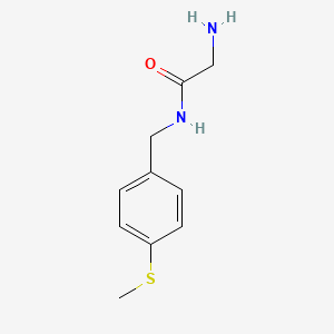 molecular formula C10H14N2OS B7905049 2-Amino-N-(4-methylsulfanyl-benzyl)-acetamide 