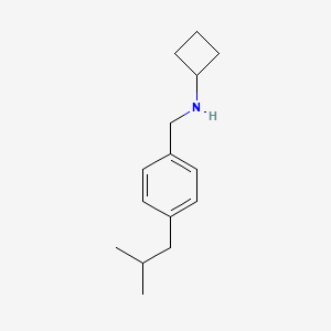 molecular formula C15H23N B7905070 N-{[4-(2-methylpropyl)phenyl]methyl}cyclobutanamine 