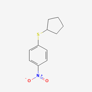 molecular formula C11H13NO2S B7905072 1-(Cyclopentylsulfanyl)-4-nitrobenzene 