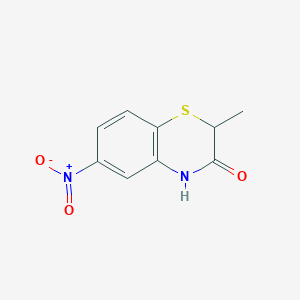 molecular formula C9H8N2O3S B7905079 2-Methyl-6-nitro-2H-benzo[B][1,4]thiazin-3(4H)-one 