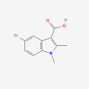 molecular formula C11H10BrNO2 B7905124 5-Bromo-1,2-dimethyl-1H-indole-3-carboxylic acid 