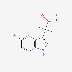 molecular formula C12H12BrNO2 B7905132 2-(5-Bromo-1H-indol-3-yl)-2-methyl-propionic acid 