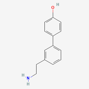 molecular formula C14H15NO B7905167 4-[3-(2-Aminoethyl)phenyl]phenol 