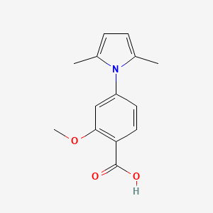 molecular formula C14H15NO3 B7905185 4-(2,5-Dimethylpyrrol-1-yl)-2-methoxybenzoic acid 