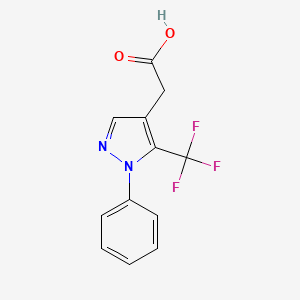 molecular formula C12H9F3N2O2 B7905206 (1-Phenyl-5-trifluoromethyl-1H-pyrazol-4-YL)-acetic acid CAS No. 1283720-62-6