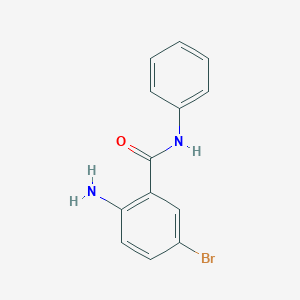 molecular formula C13H11BrN2O B7905222 2-amino-5-bromo-N-phenylbenzamide 