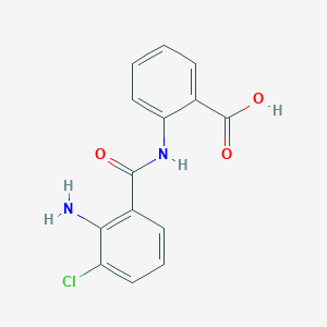 molecular formula C14H11ClN2O3 B7905234 2-(2-氨基-3-氯-苯甲酰氨基)-苯甲酸 