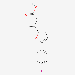 molecular formula C14H13FO3 B7905241 3-[5-(4-Fluorophenyl)furan-2-yl]butanoic acid 