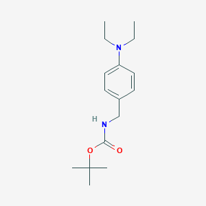 molecular formula C16H26N2O2 B7905255 tert-butyl N-[[4-(diethylamino)phenyl]methyl]carbamate 