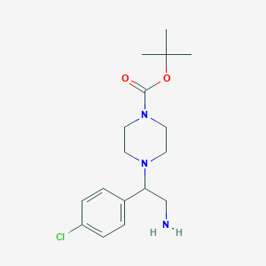 molecular formula C17H26ClN3O2 B7905272 2-(N-Boc-piperazino)-2-(4-chlorophenyl)ethylamine 