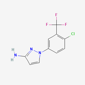 1-[4-Chloro-3-(trifluoromethyl)phenyl]pyrazol-3-amine