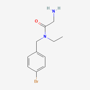 molecular formula C11H15BrN2O B7905403 2-Amino-N-(4-bromo-benzyl)-N-ethyl-acetamide 