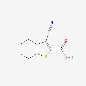 molecular formula C10H9NO2S B7905421 3-Cyano-4,5,6,7-tetrahydro-1-benzothiophene-2-carboxylic acid 