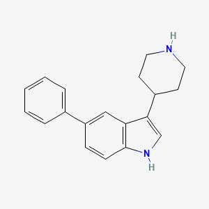molecular formula C19H20N2 B7905517 5-phenyl-3-(piperidin-4-yl)-1H-indole 