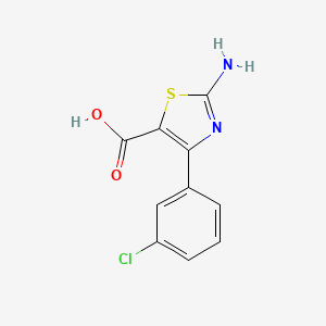 molecular formula C10H7ClN2O2S B7905554 2-Amino-4-(3-chlorophenyl)-1,3-thiazole-5-carboxylic acid 