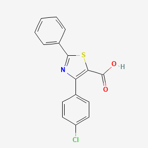 molecular formula C16H10ClNO2S B7905558 2-Phenyl-4-(4-chlorophenyl)-thiazole-5-carboxylic acid CAS No. 924644-56-4